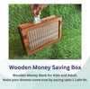 1 Lakh Money Saving Box | Wooden Piggy Bank with Target Tracker | Coin & Cash Bank for Everyone | Sketch Pen Included