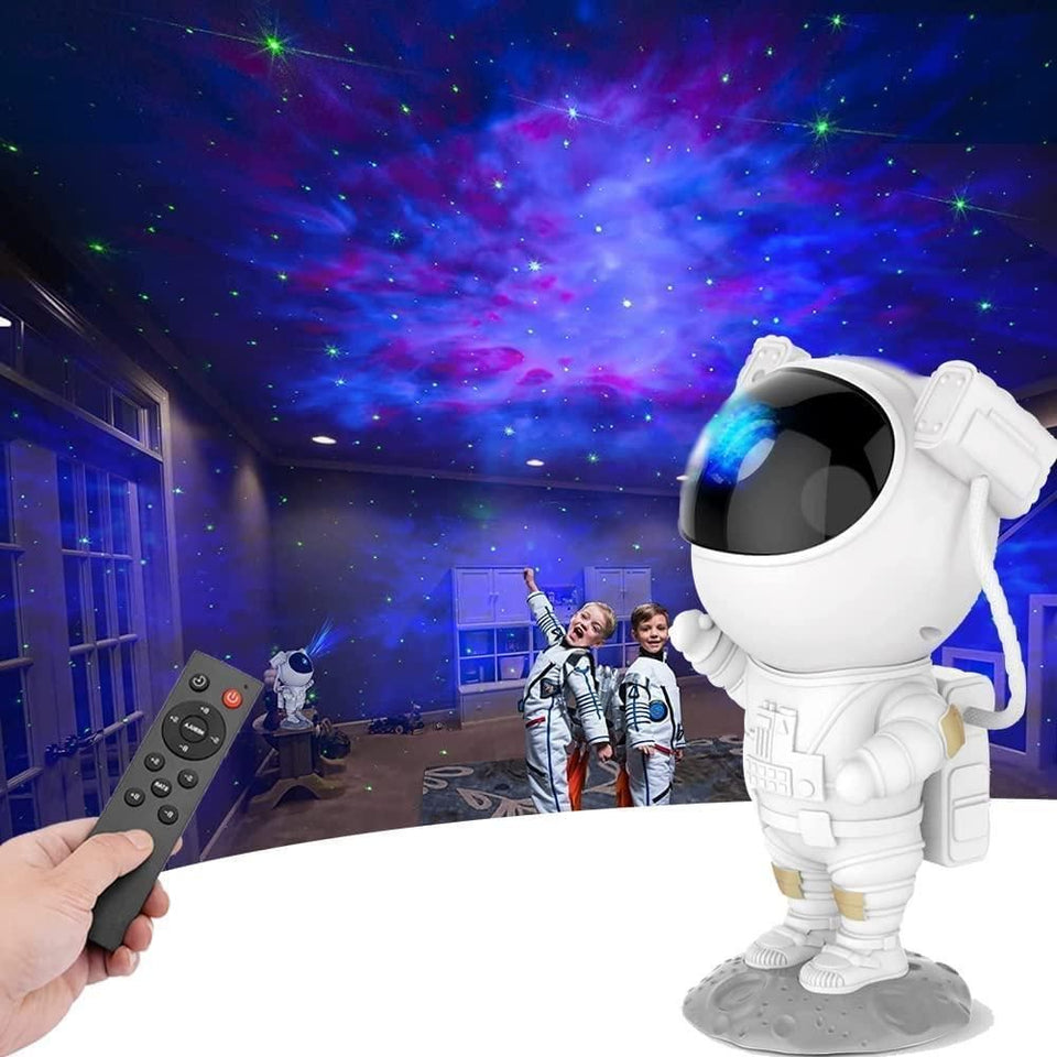 Astronaut Galaxy Projector | 360° Rotation & Remote Control