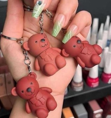 2 in 1 Keychain Bear Matte Lipstick Set - Pack of 2 Assorted Colors