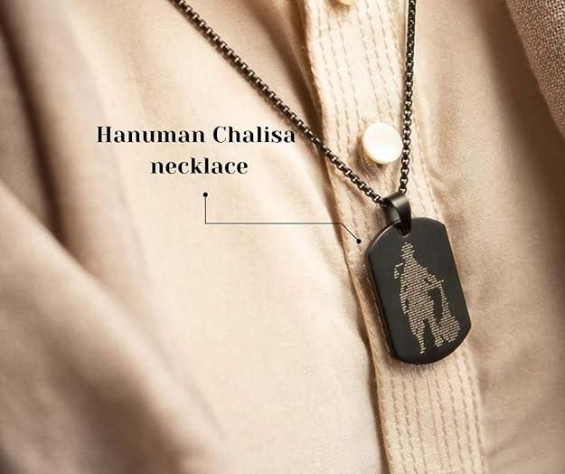 Hanuman Chalisa Pendant with Chain | Stainless Steel