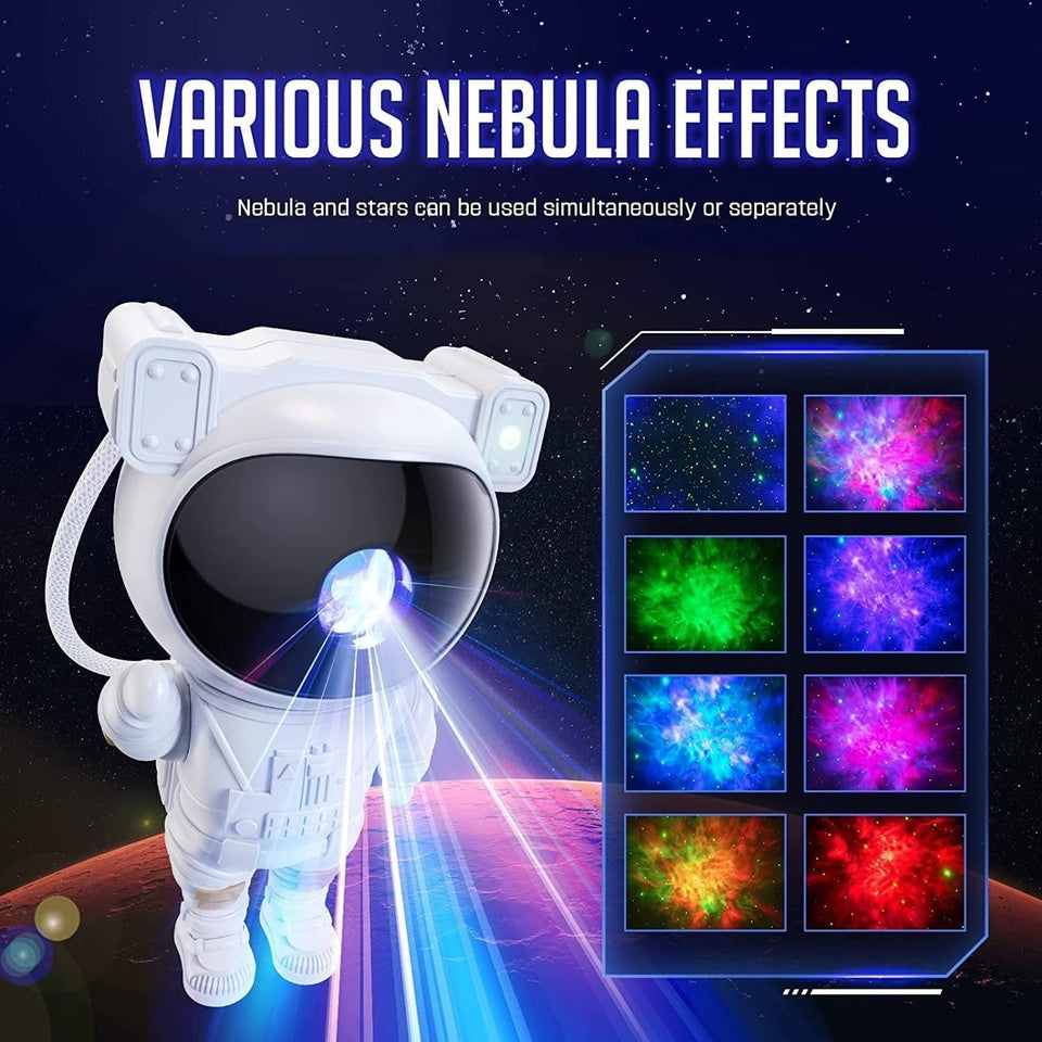 Astronaut Galaxy Projector | 360° Rotation & Remote Control