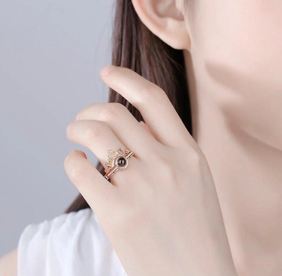 I Love You In 100 Languages Adjustable Ring - Perfect Gift for Women