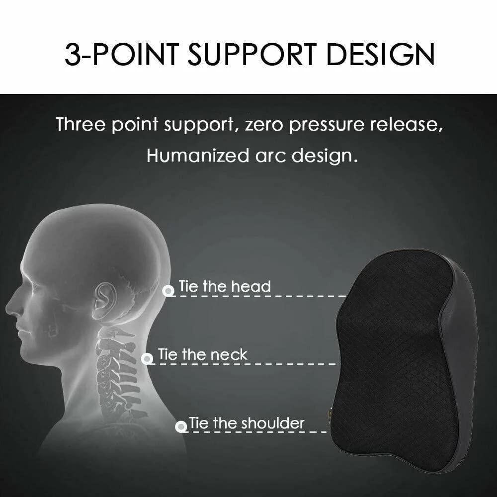 Supportive Neck Pillow for Car or Office Chair | Memory Foam Comfort