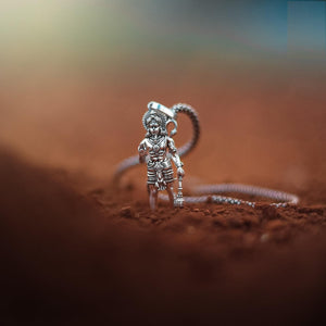 Lord Hanuman Pendant with Chain | Oxidized Silver