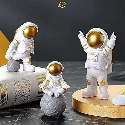 Astronaut Statue Figurines | Set of 3 | Decorative Accents