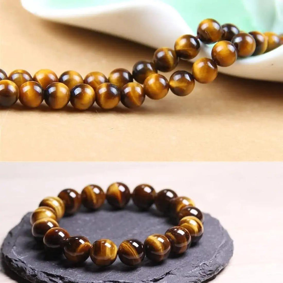 Tiger Eye Yellow Crystal Healing Stone Bracelet | Pack of 2