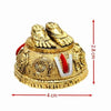 Gold Plated Antique Lord Balaji Charan Paduka | Spiritual Decor