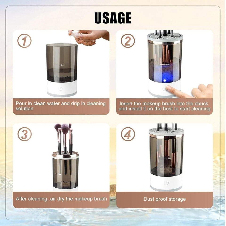 Make Up Brush Cleaner | Electric Brush Cleaner | USB Rechargeable Automatic Deep Cosmetic Cleaning Device