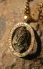 Gold-plated Hanuman Face Diamond Alloy Pendant Locket Set | Iconic Accessory