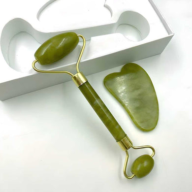 Smooth Facial Roller & Massager | Natural Jade Stone