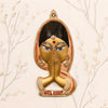 Colorful Welcome Lady Metal Wall Hanging