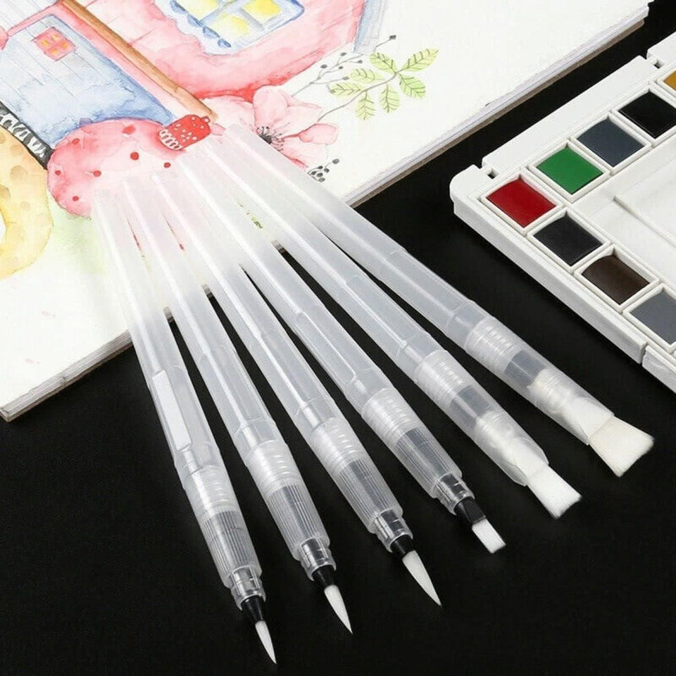 Watercolor Tank Brush Set of 6 - Perfect for Artists