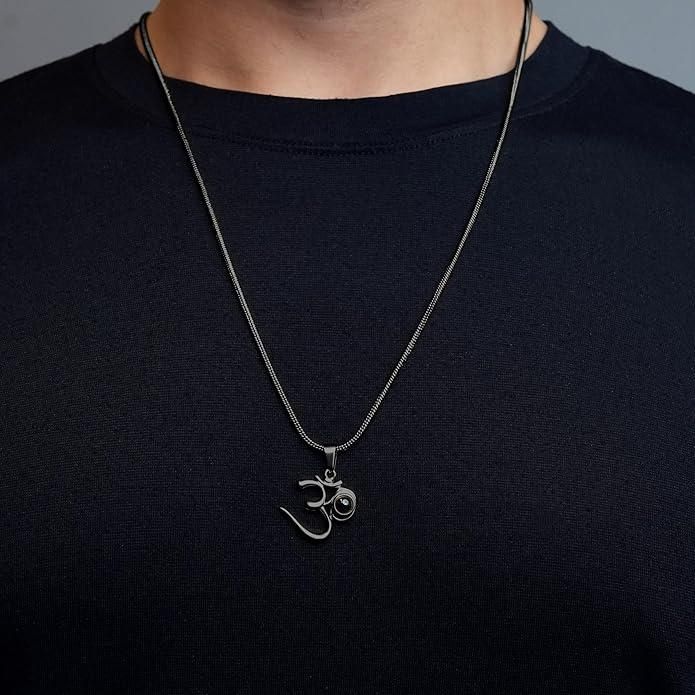 OM Pendant with Adiyogi - Stylish Stainless Steel Spiritual Jewelry