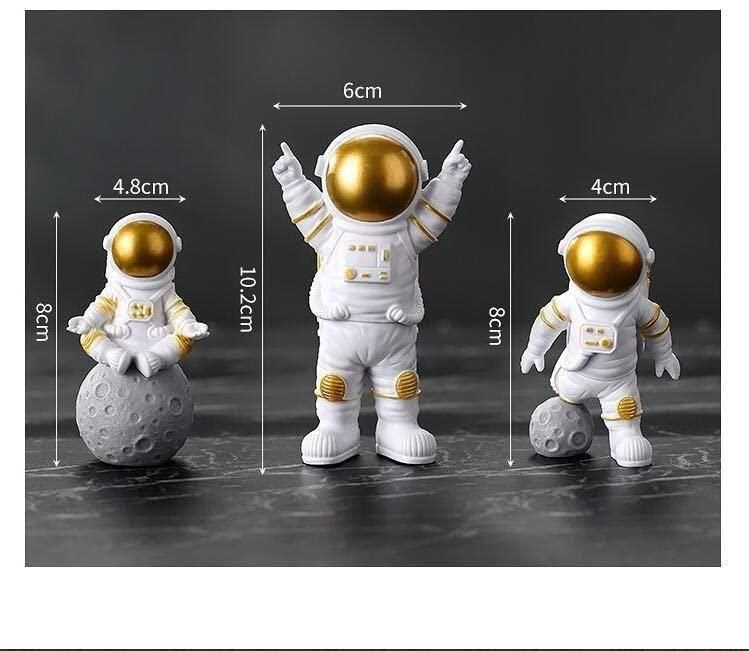 Astronaut Statue Figurines | Set of 3 | Decorative Accents