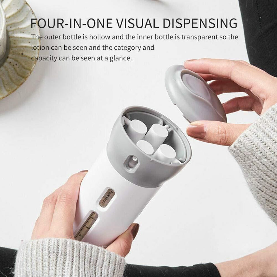 4-in-1 Travel Bottles Set | Leak-Proof Containers for Toiletries
