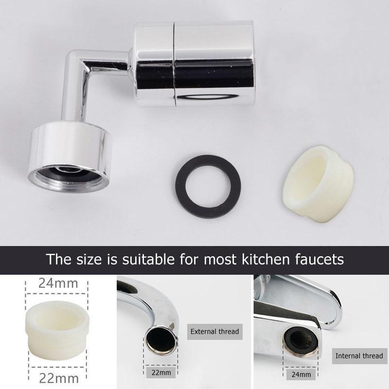 720° Rotating Bathroom Faucet | Stainless Steel Spray Head