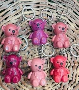 2 in 1 Keychain Bear Matte Lipstick Set - Pack of 2 Assorted Colors