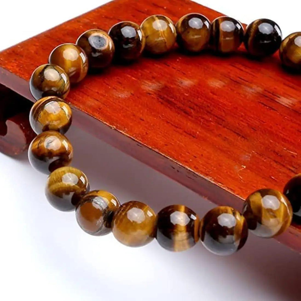 Tiger Eye Yellow Crystal Healing Stone Bracelet | Pack of 2