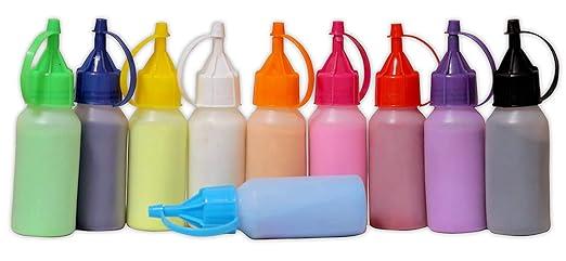 Rangoli Tool Kit | 8 Assorted Stencils | Rangoli Powder in Squeeze Bottles | Set of 18