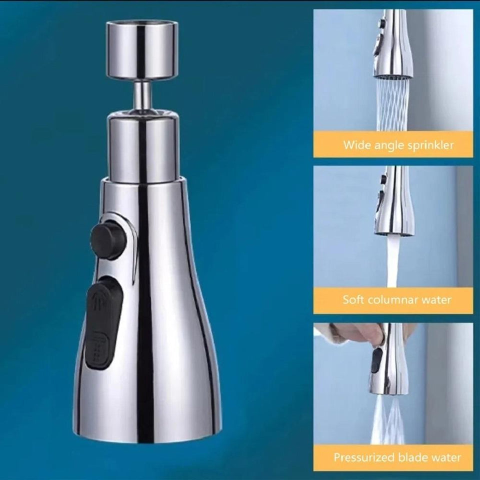 3-Mode Kitchen Sink Faucet | Stainless Steel | 2 Spray Modes