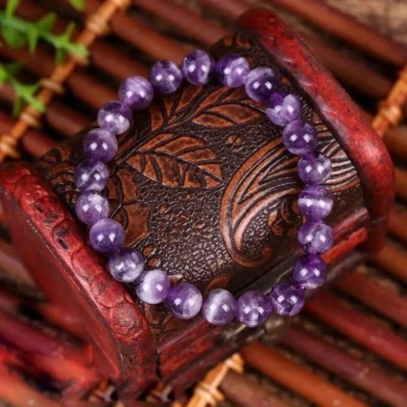 Stretchable Handmade Natural Crystal Stone Bracelet | Pack of 2