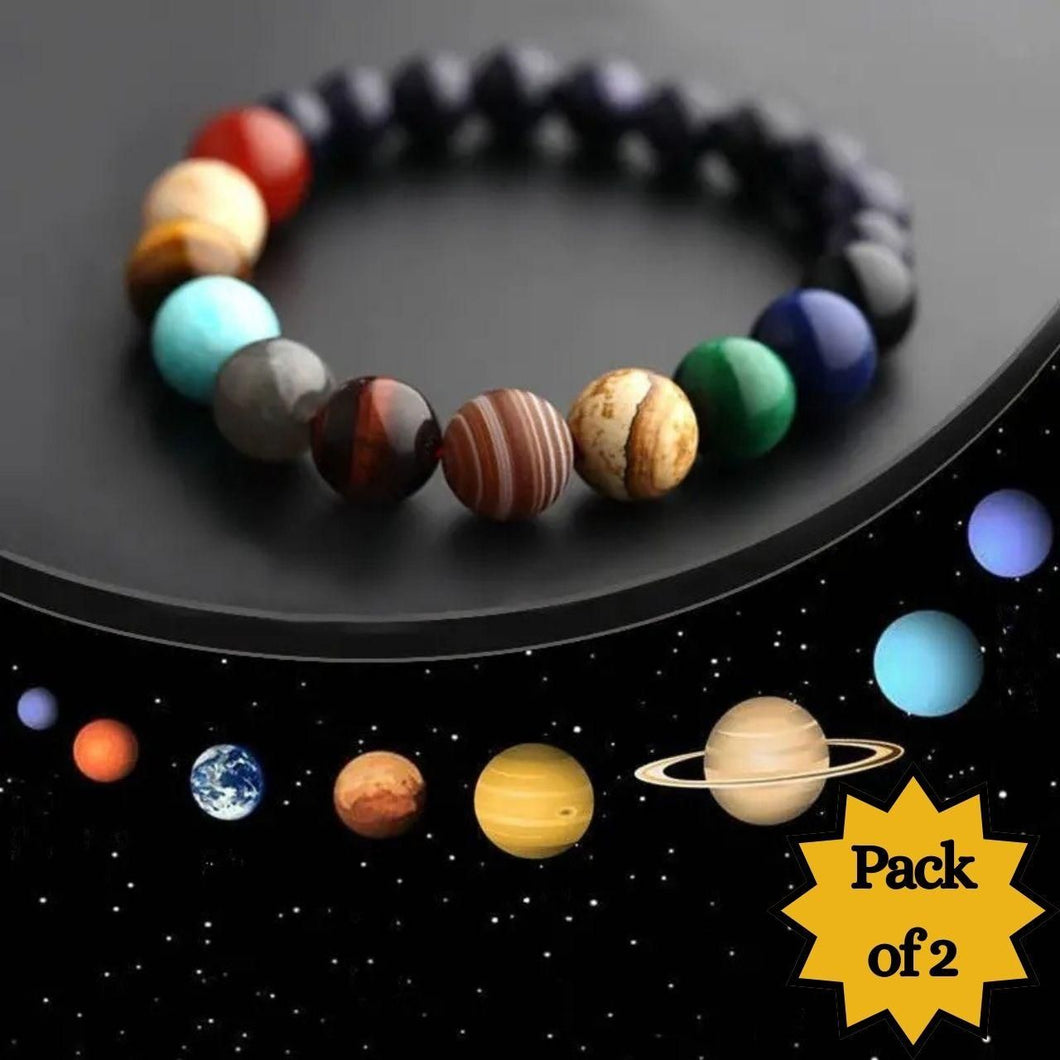 Galaxy Gem Beads Bracelet | Pack of 2 | Celestial-Inspired Jewelry