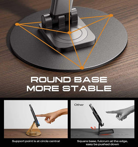 Mobile Phone Stand | 360° Rotation | Height and Angle Adjustable