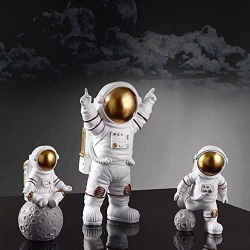 Astronaut Statue Figurines | Set of 3 | Decorative Accents