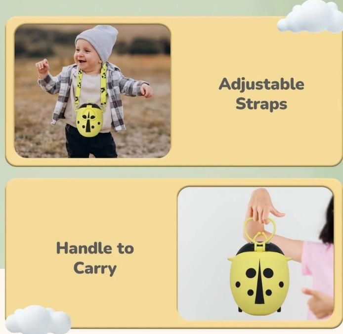 Leak-Proof Baby Straw Bottle with Adjustable Straps