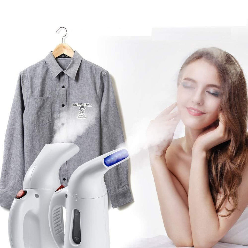 4-in-1 Handheld Garment Steamer & Facial Steamer | Versatile Home & Travel Use