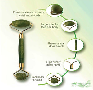 Smooth Facial Roller & Massager | Natural Jade Stone