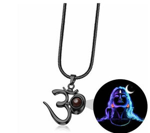 OM Pendant with Adiyogi - Stylish Stainless Steel Spiritual Jewelry