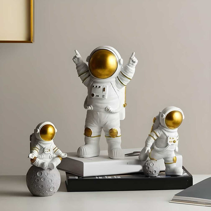 Astronaut Statue Figurines | Set of 3 | Decorative Accents