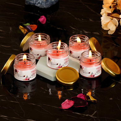 Rose Scented Minijar Candles | Set of 5