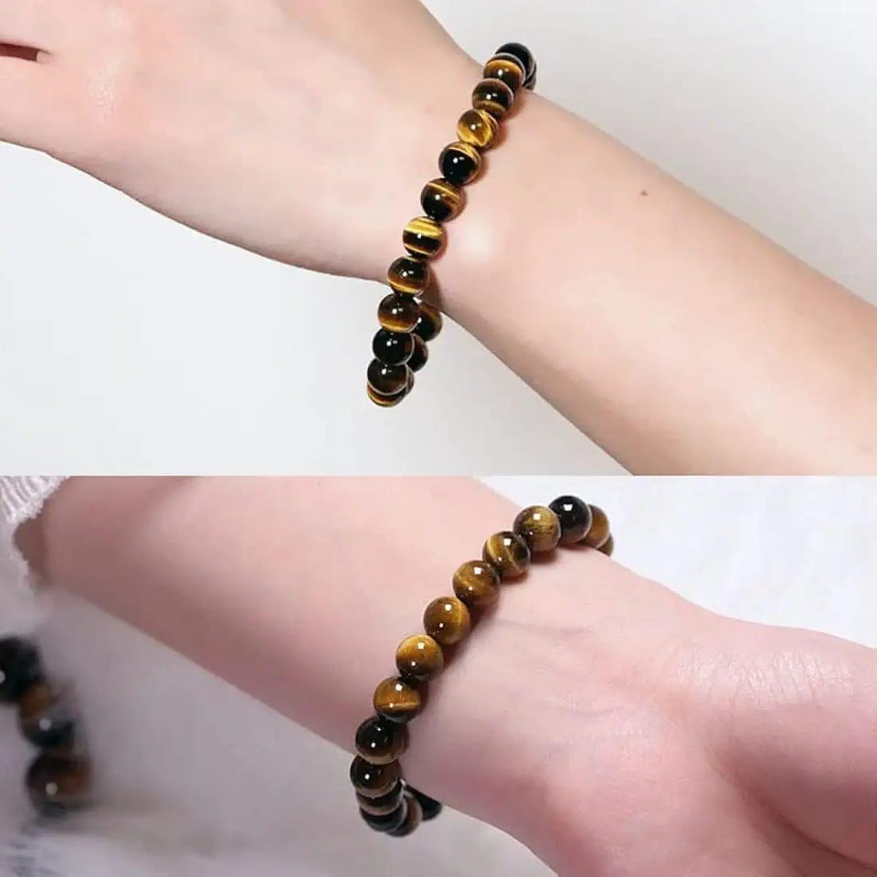 Tiger Eye Yellow Crystal Healing Stone Bracelet | Pack of 2