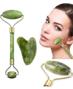 Smooth Facial Roller & Massager | Natural Jade Stone
