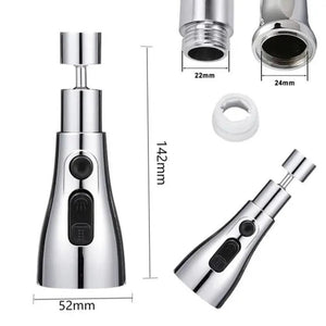 3-Mode Kitchen Sink Faucet | Stainless Steel | 2 Spray Modes