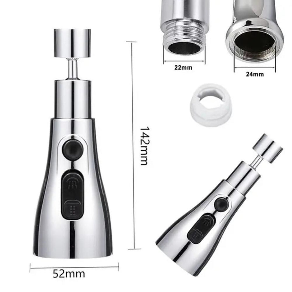3-Mode Kitchen Sink Faucet | Stainless Steel | 2 Spray Modes