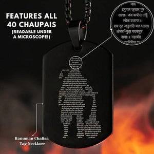 Hanuman Chalisa Pendant with Chain | Stainless Steel