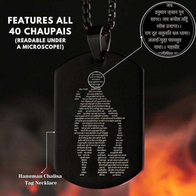 Hanuman Chalisa Pendant with Chain | Stainless Steel