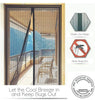Aumber Polyester Door Mosquito Net with Full Frame Hook & Loop for Main Doors, Bedroom, Kitchen & Balcony Doors (210x90 cm, Black)