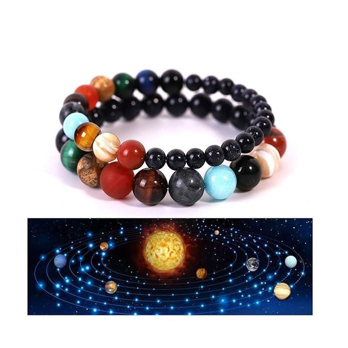 Galaxy Gem Beads Bracelet | Pack of 2 | Celestial-Inspired Jewelry