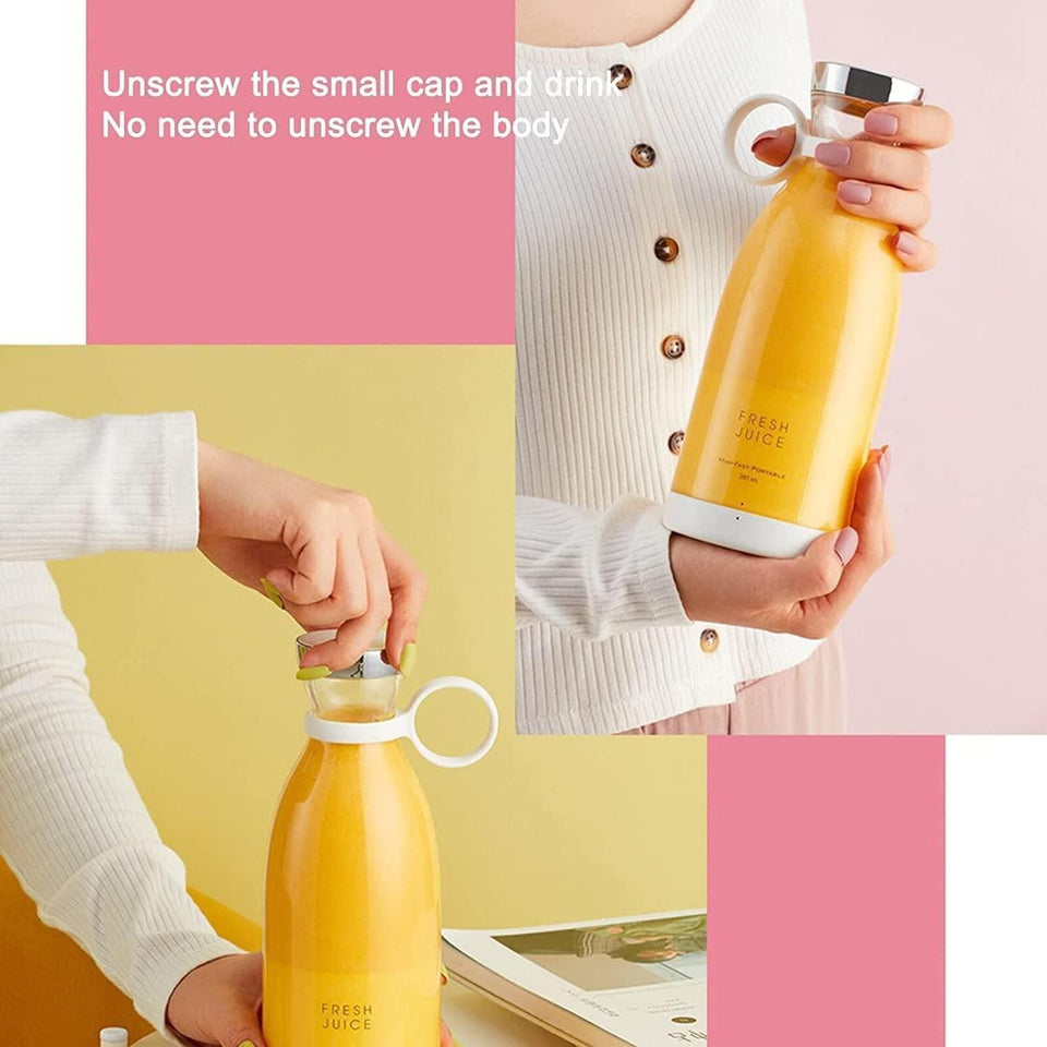 Electric Portable Mini Juicer Bottle | Wireless Personal Size Blender for Smoothies and Shakes