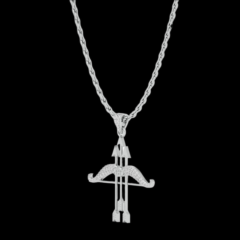 Ram Dhanush Silver Pendant Chain | Elegant Accessory for Men
