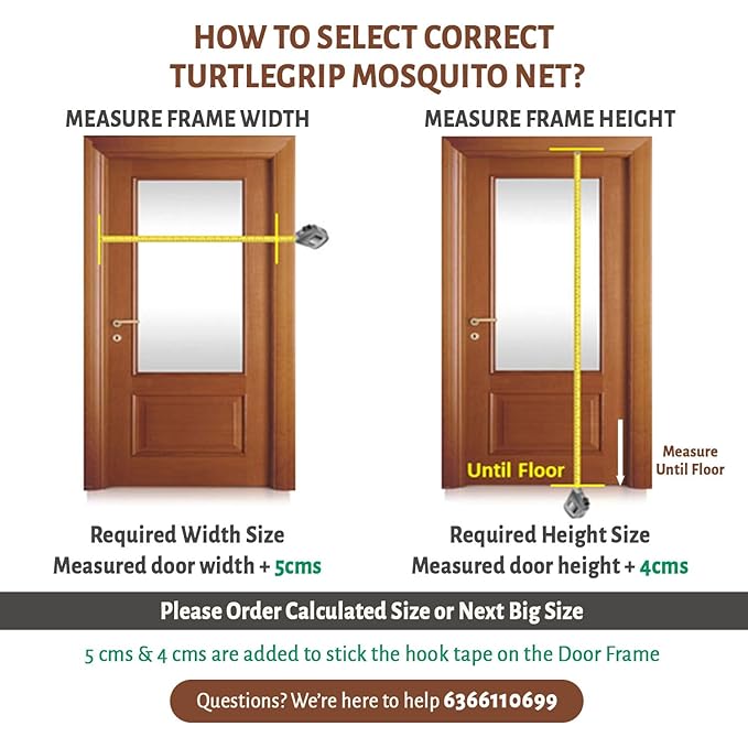 Aumber Polyester Door Mosquito Net with Full Frame Hook & Loop for Main Doors, Bedroom, Kitchen & Balcony Doors (210x90 cm, Black)