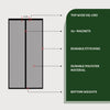 Aumber Polyester Door Mosquito Net with Full Frame Hook & Loop for Main Doors, Bedroom, Kitchen & Balcony Doors (210x90 cm, Black)